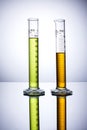 Laboratory equipment beakers test tubes Royalty Free Stock Photo