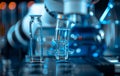 Laboratory equipment and glassware in science research lab Royalty Free Stock Photo