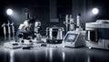 Laboratory Equipment Microscope, Analyzers, and Scientific Instruments Royalty Free Stock Photo