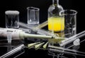 Laboratory equipment, pipette, test tubes Royalty Free Stock Photo