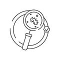 laboratory equipment, science, experimentation line icon on white background