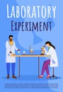 Laboratory experiment poster vector template Royalty Free Stock Photo