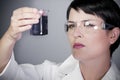 Laboratory female personel on research
