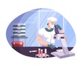 Laboratory Fertilization Flat Composition Royalty Free Stock Photo