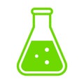 Laboratory flask icon, abstract chemical sign