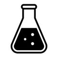 Laboratory flask icon, chemical test glass symbol