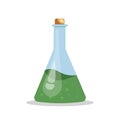 laboratory flask illustration. test tube flat icon on white background. test tube clipart