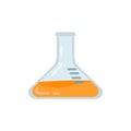 laboratory flask isolated illustration. laboratory flask flat icon white background. laboratory flask clipart