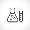 Laboratory flask thin line icon