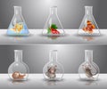 Laboratory flasks Royalty Free Stock Photo