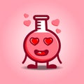 laboratory glass bottle fall in love expressions