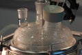 Laboratory glass chemical reactor Royalty Free Stock Photo