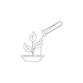 laboratory glass and plant icon. Simple element illustration. laboratory glass and plant symbol design template. Can be used for w Royalty Free Stock Photo