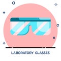 Laboratory glasses flat style