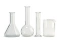 Laboratory glassware. Chemical science equipment Royalty Free Stock Photo