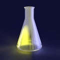 Laboratory glassware, conical flask, 3D illustration