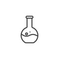 Laboratory glassware line icon