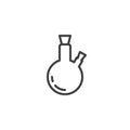 Laboratory glassware line icon