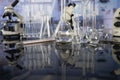 Science theme. Modern scientific laboratory interior. Royalty Free Stock Photo