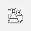 Laboratory glassware outline icon