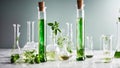 Laboratory glassware, plant research organic chemical green medical ingredient health