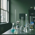 Laboratory Glassware on a Table