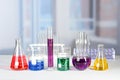 Laboratory Glassware on Table