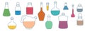 Laboratory glassware vector set isolated