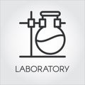 Laboratory icon. Chemistry and research concept