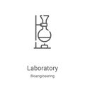 laboratory icon vector from bioengineering collection. Thin line laboratory outline icon vector illustration. Linear symbol for Royalty Free Stock Photo