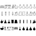 Laboratory icon vector set. analyzes illustration sign collectiob. test tube symbol. chemistry logo. Royalty Free Stock Photo