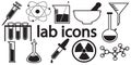 Laboratory icons vector