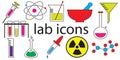 Laboratory icons vector