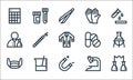 Laboratory line icons. linear set. quality vector line set such as chemical, magnet, medical mask, microscope, beaker, scientist, Royalty Free Stock Photo