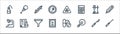 laboratory line icons. linear set. quality vector line set such as dissection, virus, periodic table, microscope, lab, test tube,