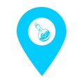 Laboratory location map pin pointer icon. Element of map point for mobile concept and web apps. Icon for website design and app de Royalty Free Stock Photo