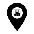 Laboratory location map pin pointer icon. Element of map point for mobile concept and web apps. Icon for website design and app de Royalty Free Stock Photo