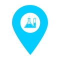 Laboratory location map pin pointer icon. Element of map point for mobile concept and web apps. Icon for website design and app de