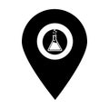 Laboratory location map pin pointer icon. Element of map point for mobile concept and web apps. Icon for website design and app de Royalty Free Stock Photo