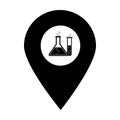 Laboratory location map pin pointer icon. Element of map point for mobile concept and web apps. Icon for website design and app de Royalty Free Stock Photo