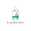 Laboratory logo design, medical lab icon Royalty Free Stock Photo