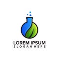 Laboratory logo with nature icons