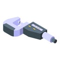 Laboratory micrometer icon isometric vector. Digital ruler