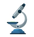 Laboratory microscope flat illustration