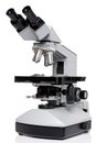 Laboratory microscope isolated on white Royalty Free Stock Photo