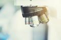 Laboratory microscope, science and research concept Royalty Free Stock Photo