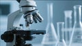 Laboratory Microscope Setup in a Clean Scientific Research Environment Royalty Free Stock Photo