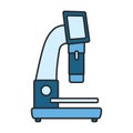Laboratory microscope vector icon.Color vector icon isolated on white background laboratory microscope Royalty Free Stock Photo