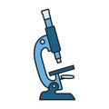 Laboratory microscope vector icon.Color vector icon isolated on white background laboratory microscope Royalty Free Stock Photo