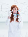 Laboratory molecular structure analysys Royalty Free Stock Photo